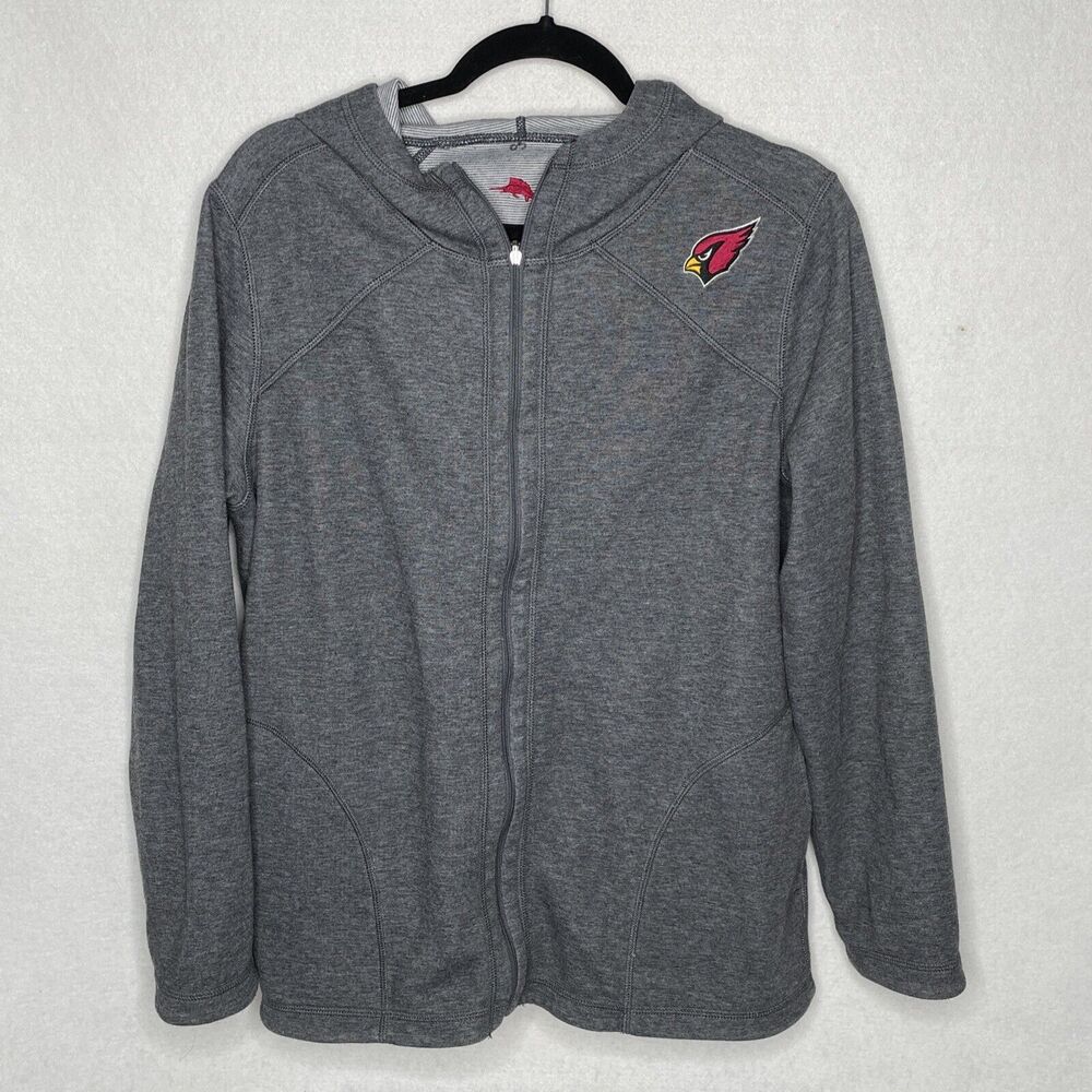 Tommy Bahamas Large Reversible Full Zip Jacket Gray Arizona Cardinals